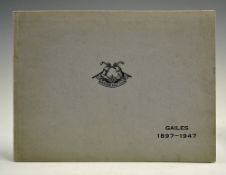 Gailes Golf Club History Book 1897-1947 containing a fold out plan of the course to the rear of