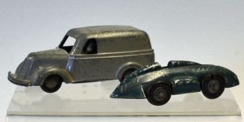 Timpo Toys Dark Blue Racing Car in good condition some cracking to tyres but intact and Aluminium