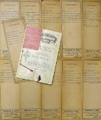 Selection of Letters Patent relating to world issues and awarded to W.E. Muntz for pneumatic