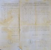 Jamaican Passports 1872 issued by the Spanish Consulate in Kingston, Jamaica for travelling aboard a