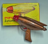 Pifco Zetaray Space Gun in original box, battery operated plastic futuristic space gun with clicking