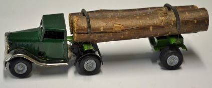 Tri-ang Minic Clockwork Articulated Log Carrier unboxed, good example