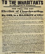 Rochdale Poster 'To The Inhabitants of the Parish of Rochdale' the poll for the Election of