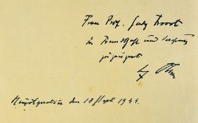 Adolf Hitler Dedication 'Wilhelm Busch Sämtliche Werke I' Book with a personal dedication to Gerdy