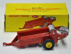 Dinky Toys Massey Harris Manure Spreader No. 321 in original box, good condition, in a good box