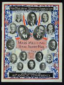 Political National Unionist Association Original printed programme 1912 for the Mass Meeting of