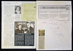 Autographs 'Kray Twins' a magazine page and further page one signed by Ron Kray the other Reg