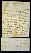 C19th copy of The Duke of Marlborough's last campaign autograph letter from James Craggs the