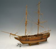 Wooden Gallion Model Ship a finely made quality model, from wood, 25inches in length c/w stand in