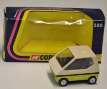 Corgi Minissima No. 288 white and green, in original box, light dusting, box is good with minor