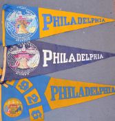 United States of America Sesquicentennial International Exposition Banners, Philadelphia 1926. Three