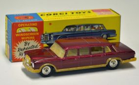 Corgi Toys Mercedes Benz No. 247 in red, with original box, wipers in working order, side skirts,