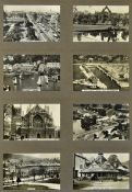 Postcard Album consisting of mainly Railway, Trams, Buses RP postcards Dennis productions, black and