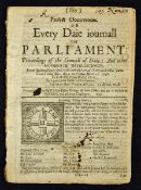 Early Commonwealth Weekly Newspaper 1648 entitled to the top centre 