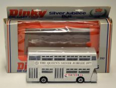 Dinky Toys Silver Jubilee Bus No.297 in original box, in good condition with good box