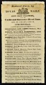 Mail & Stage Coaches Poster Birmingham c1825-35 entitled to top centre 