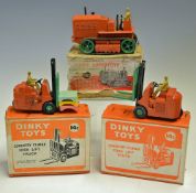 Selection of 3x Dinky Toys to include Heavy Tractor No. 563, Coventry Climax Forklift Truck No.14c