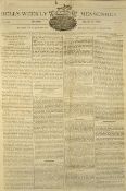 Bell's Weekly Messenger Newspaper 1829 dated 29 Mar contents include Escape attempt of York