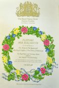 Royalty 'Fanfare For Elizabeth' Silk Programme dated 21st April 1986 by Michael Szell, for Her