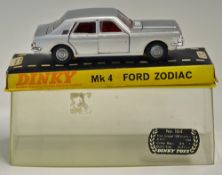 Dinky Toys Mk 4 Ford Zodiac No. 164 in original plastic box, good condition, box is good
