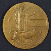 WWI Death Plaque private 200696, 02/11/1917, age 20, Northamptonshire Regiment, 1st/4th Batallion,