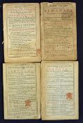 Almanac 1763 by John Partridge London, Ephemeris 1794 & 1796 by Robert White London. Season on the