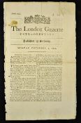 The London Gazette Extraordinary Newspaper 1810 dated 3 Dec contents include Wellington's despatch
