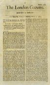 The London Gazette Newspaper 1687 dated 6 Oct - 10 Oct containing meeting in London to settle the