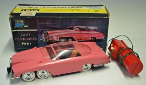 Lady Penelope's FAB 1 Battery Operated remote control plastic scale model in original box, J