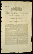 The London Gazette Extraordinary Newspaper 1811 dated 7 April contents include Wellington's