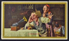 Edison Phonograph (Gramophone) Advertising Card 1905 an attractive illustration of elderly couple