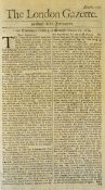 The London Gazette Newspaper 1684 dated 9 Oct - 13 Oct with information relating to the