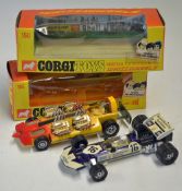 Corgi Toys Surtees T.S. 9 F1 Racing Car No. 150 whizzwheels, blue and white in original box, minor