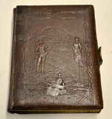 Vic Tennis album - fine and rare Olympia sporting musical photograph album c.1885 This fine and rare