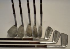 Set of 8x Finnigans Manchester Corona flanged sole irons - the original steel coated shafts and