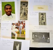 50x England Cricket test match bowlers autographs from 1929 to date - signed to press photographs,