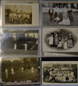 345x Vic and Edwardian Lawn Tennis themed postcards and photographs (345) - contained in a large