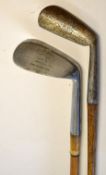 Jack White Gullane Palakona shaft no. 7 iron and a James Crowley Glasgow round back Sammy (2)