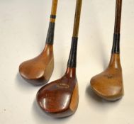 3x various socket head woods to incl Sutton Leigh large deep faced lofted driver, C Gibson light