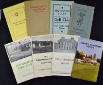 8x mostly Hertfordshire golf club handbooks from 1938 onwards by J.H Taylor, Robert H.K Browning,