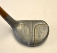 H. Logan's Cherokee wide mallet alloy head putter - c/w raised T bar aiming lines and fitted with