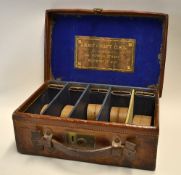 Army and Navy CSL leather cartridge magazine case for 250 - hinged lid to reveal the original