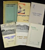 6x interesting UK Islands golf club handbooks from 1940s onwards by Tom Scott and others to