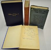 William T Tilden signed tennis book and others - to include signed 