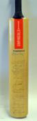 1981 Old England v Old Yorkshire signed cricket bat played at Park Avenue on 13th of September
