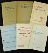 6x South West golf club handbooks from the 1930s onwards by Robert H.K Browning, Robert Walker and
