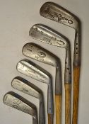 6x Assorted jiggers including a Tom Morris Maxwell model with flanged sole, another stamped Thornton