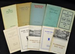 7x Surrey golf club handbooks from the 1930s onwards by Robert H. K Browning, Henry Longhurst, Tom
