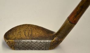 ZoZo style brass mallet head putter with metal face insert and stamped to the crown Sportsmans