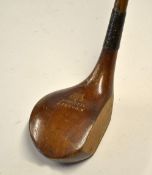 R Forgan St Andrews Crown model socket head driver - fine compact nut brown stained head c/w maker's